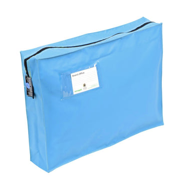 Mail Bag with Gusset ZG2 Light Blue Button